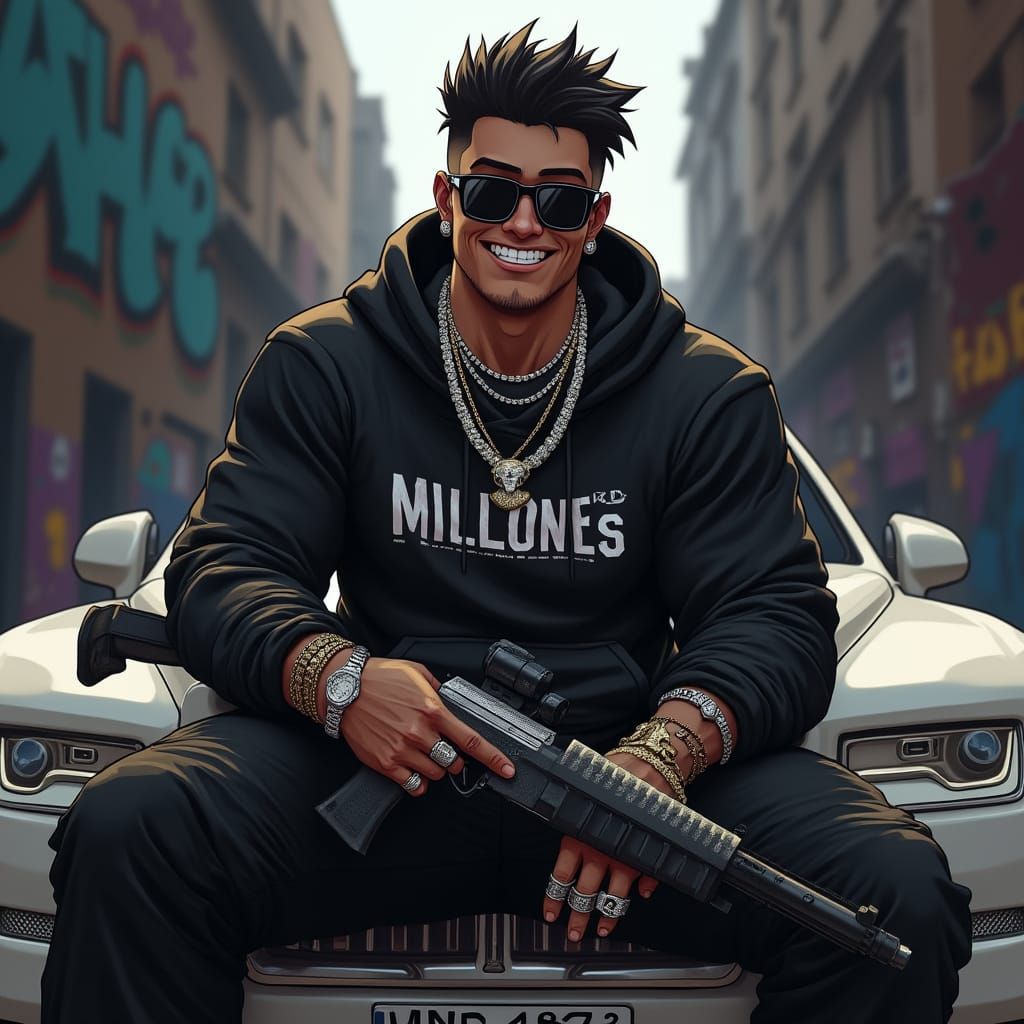 Goku with Diamond Jewelry in GTA 5 Style