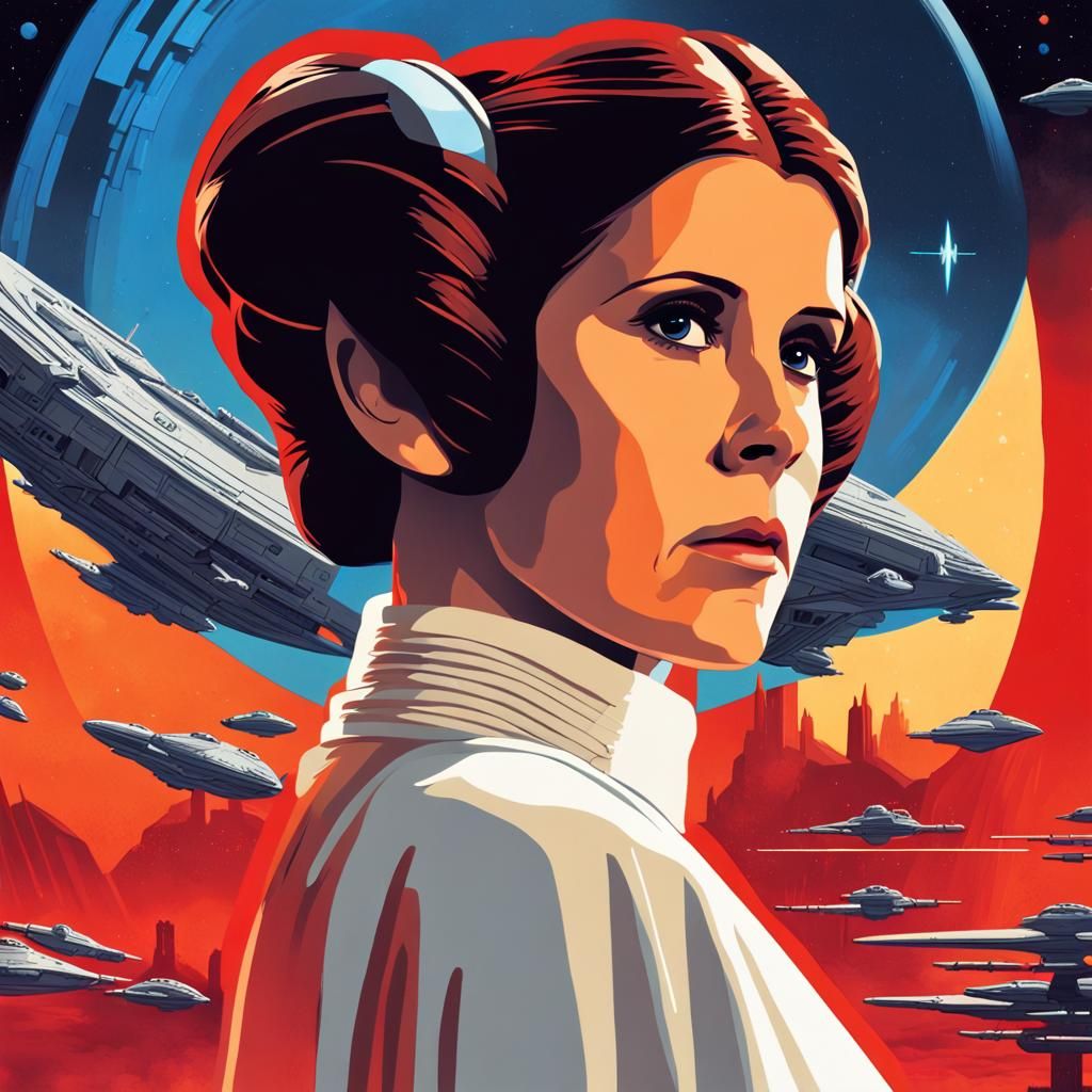 Princess Leia Film Poster in McQuarrie Style