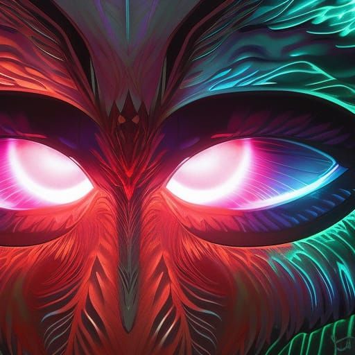 Skinwalker with Glowing Eyes in Verdant Glade