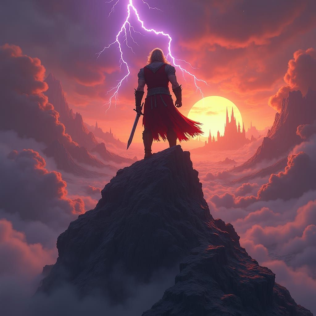 Heroic Felix Jaeger in Apocalyptic Landscape