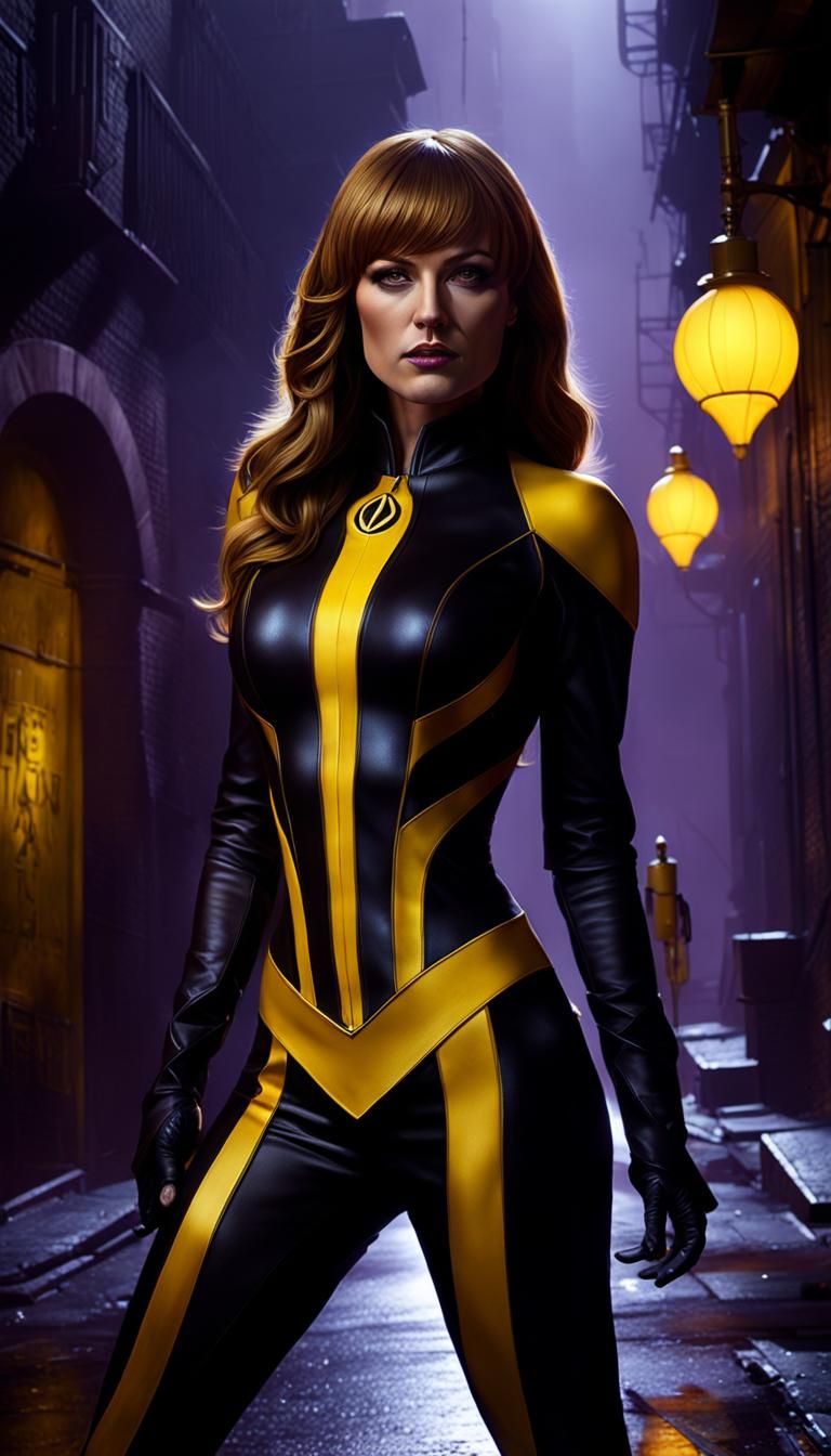 Silk Spectre II in Dark Fantasy Alleyway
