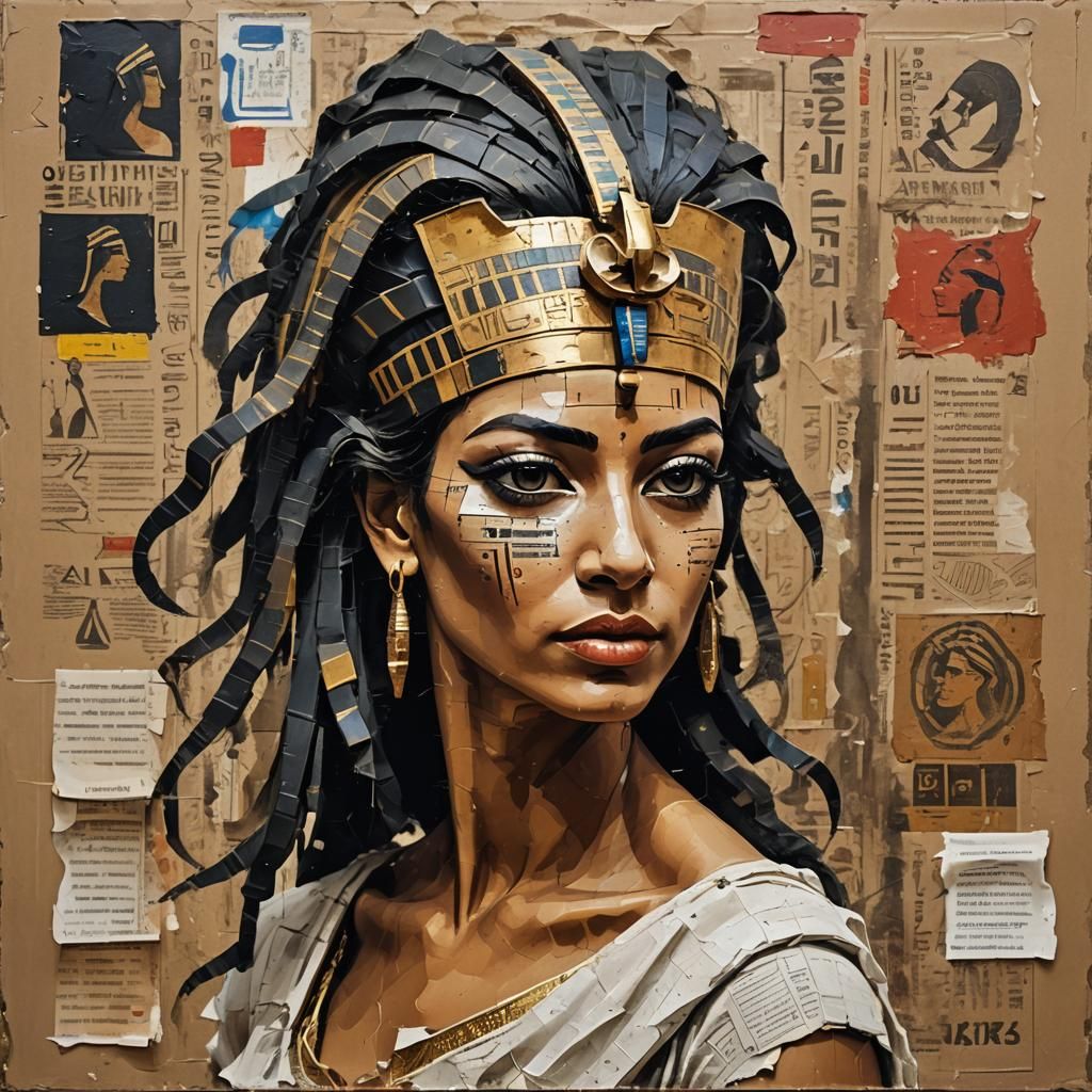 Egyptian Woman in Baroque Style Oil Painting