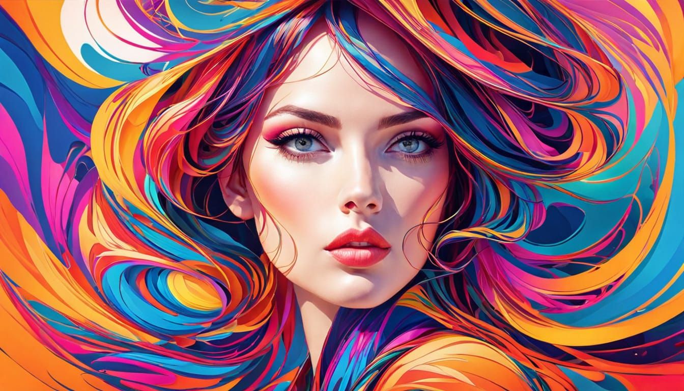 Minimalist One Line Art of a Sensual Model