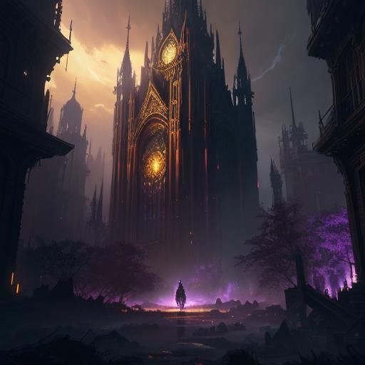 Heavenly Dark Fantasy Concept Art in 8k