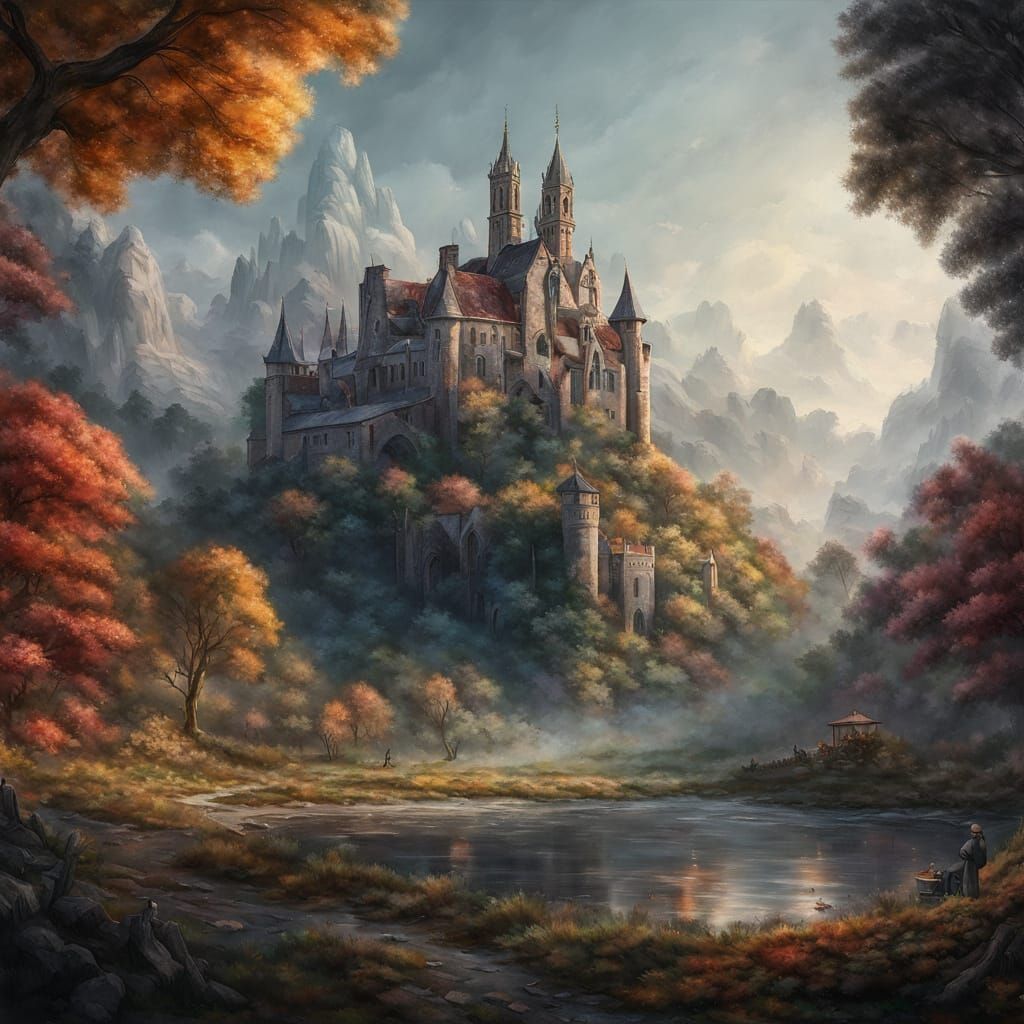 Children's Rides in Impressionist Gouache Style