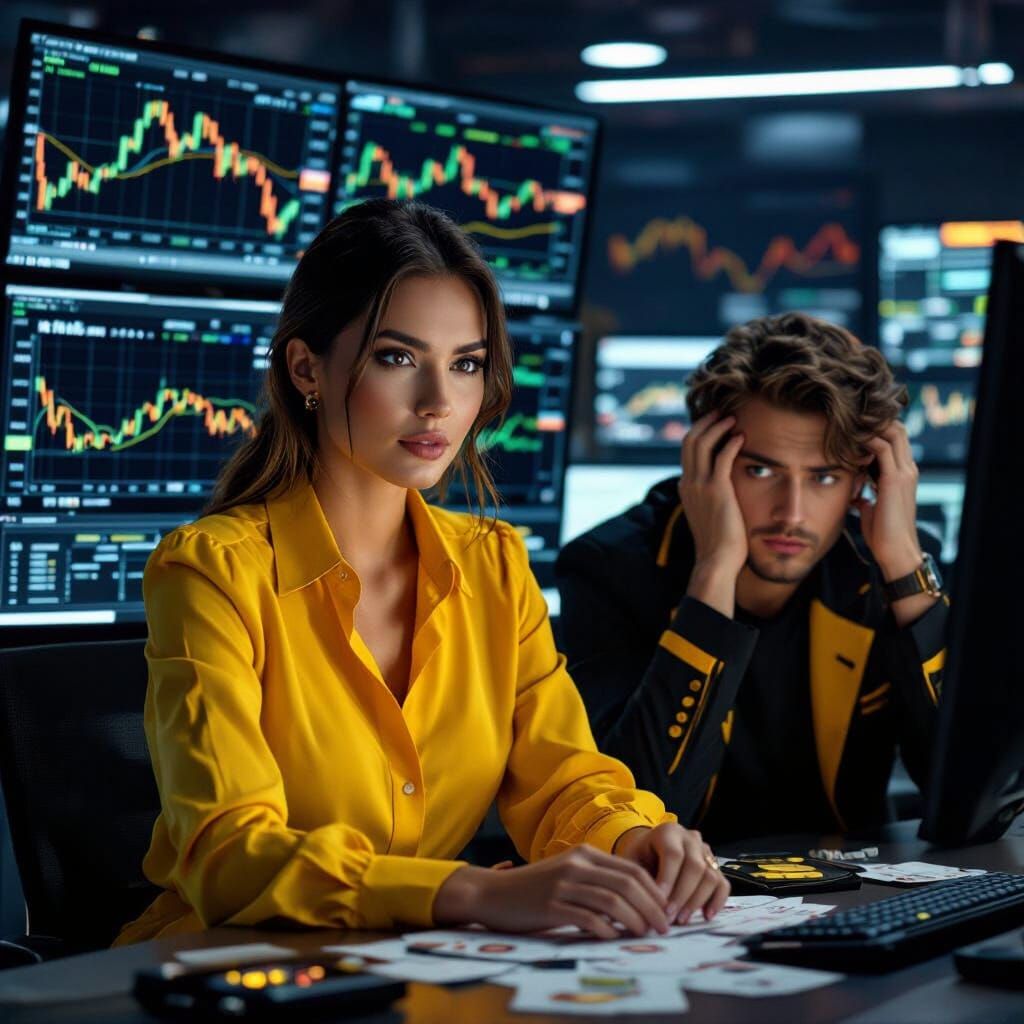 Trading Room: Calm Trader, Frustrated Gambler