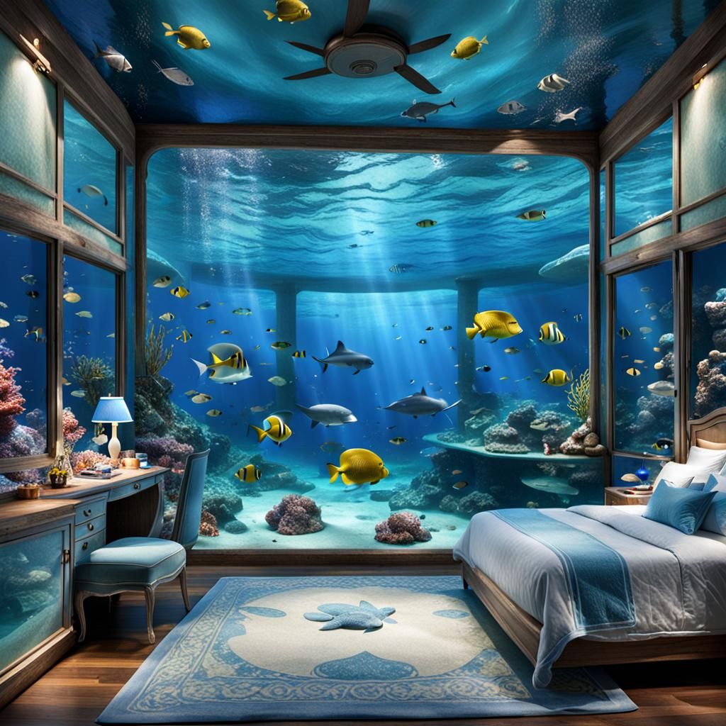Underwater Bedroom Scene