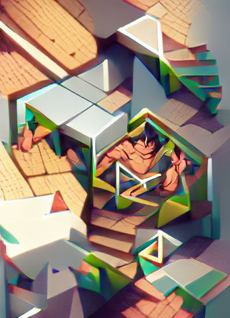 Isometric Grid Pattern Illustration
