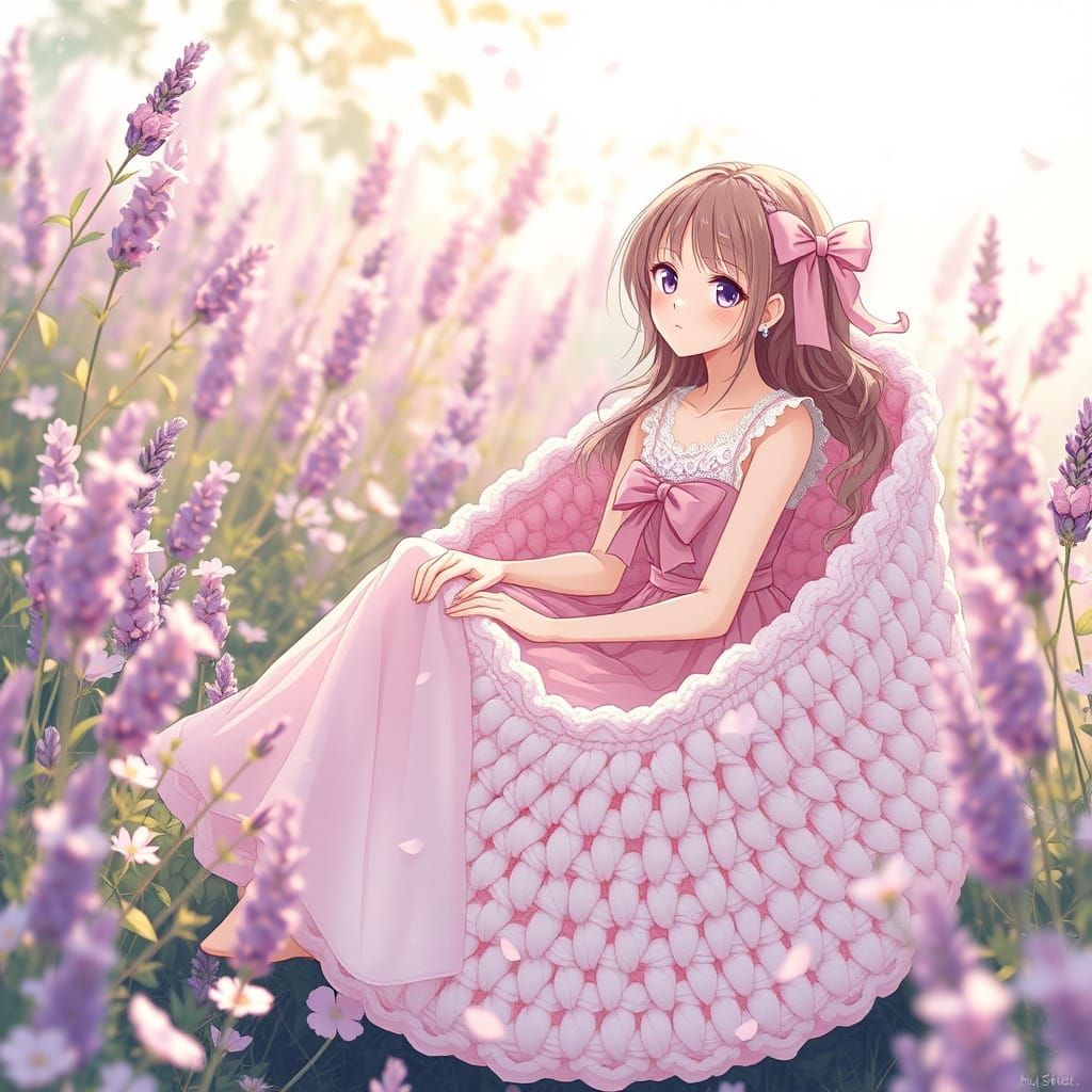 Anime Girl in Pastel Paradise