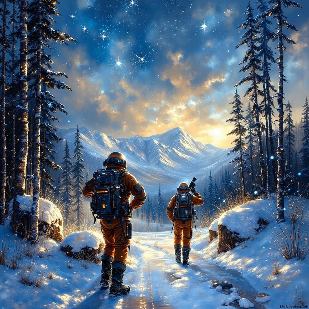 Mont-Mégantic Observatory in Stylized Digital Painting