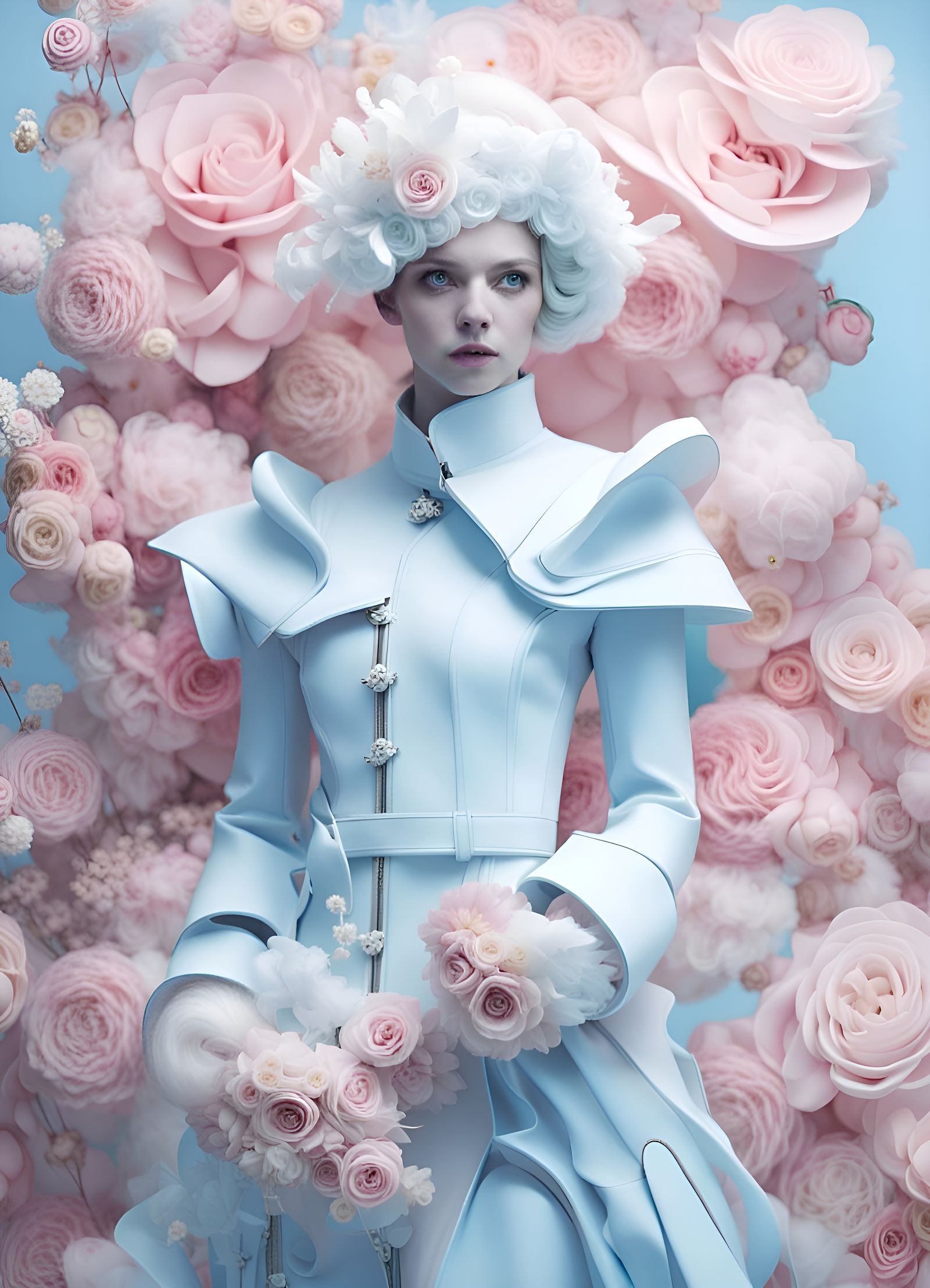 Surreal Floral Fashion Photography in Pastel Hues