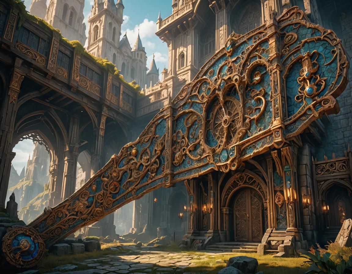 Woden Weapon Club in Detailed Matte Painting Style