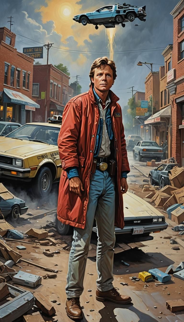 Marty McFly's 2040 Mystery: An Oil Painting