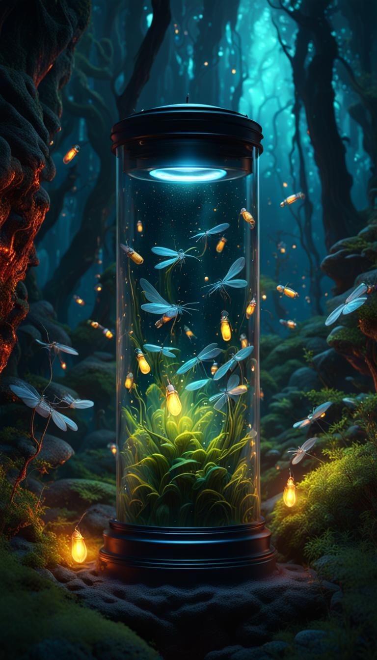 Fireflies in a lava lamp