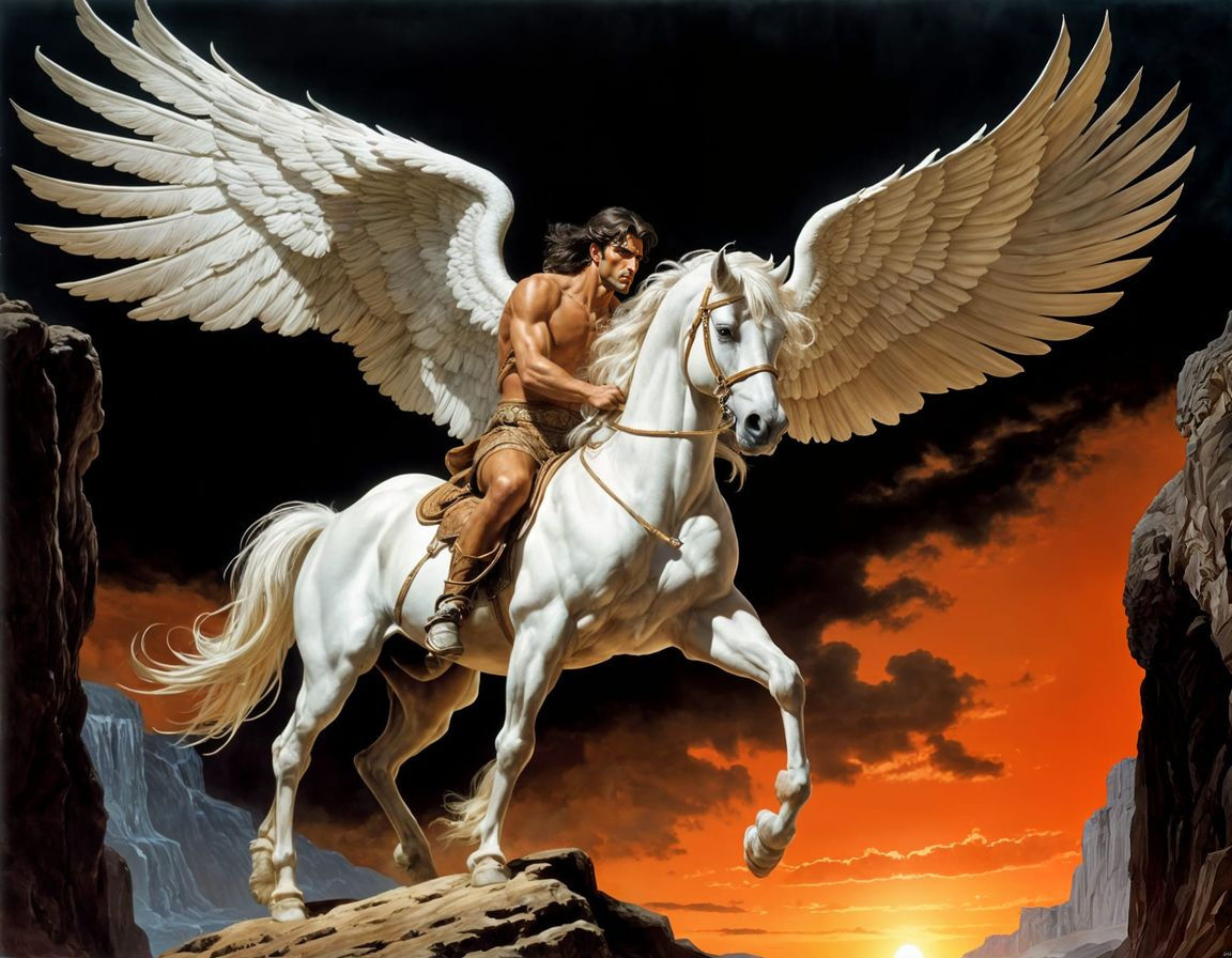 Perseus riding Pegasus