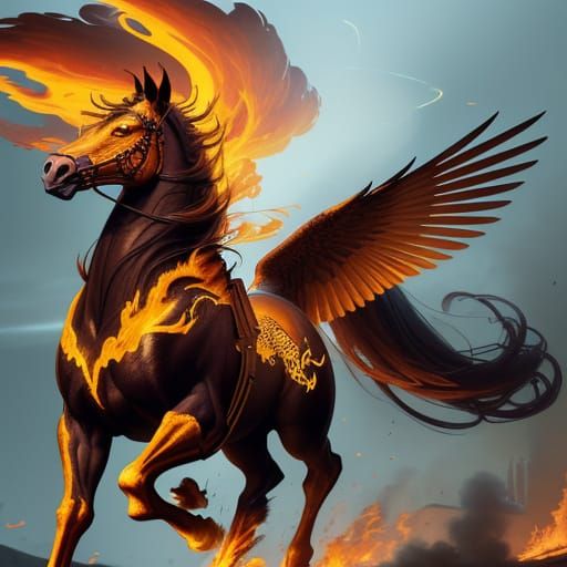 Stunning Digital Painting of Pyraphage Z in Cinematic Style