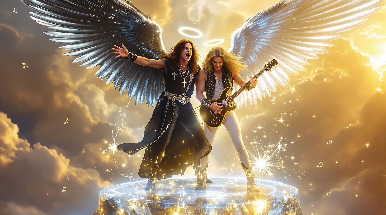 Set in the clouds of Heaven. Ozzy Osbourne and Randy Rhoads ...
