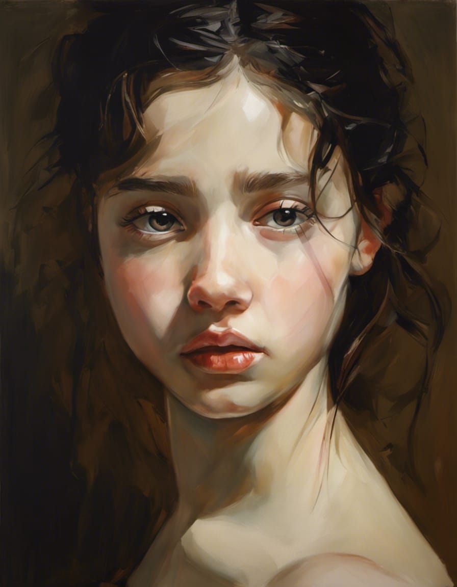 Distressed Girl: Emotive Digital Matte Painting