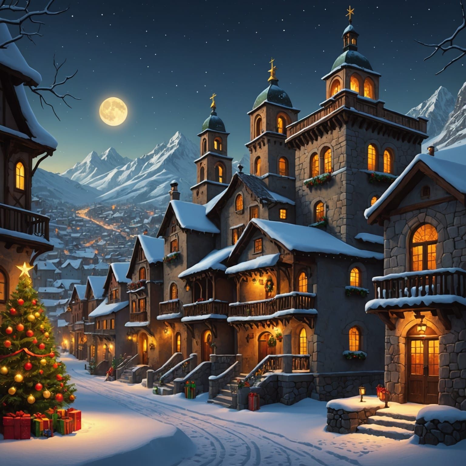 Feliz Navidad as Matte Painting