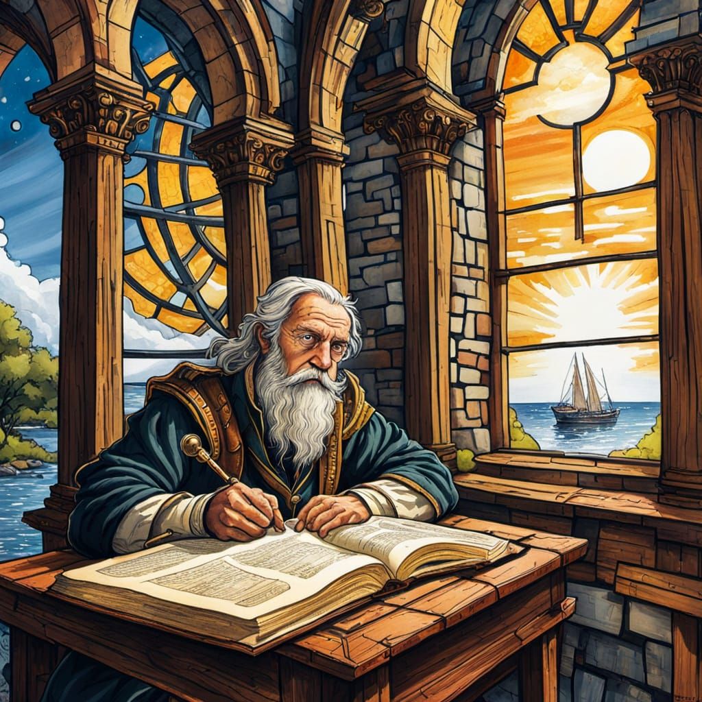 A Scholar Immersed in Study