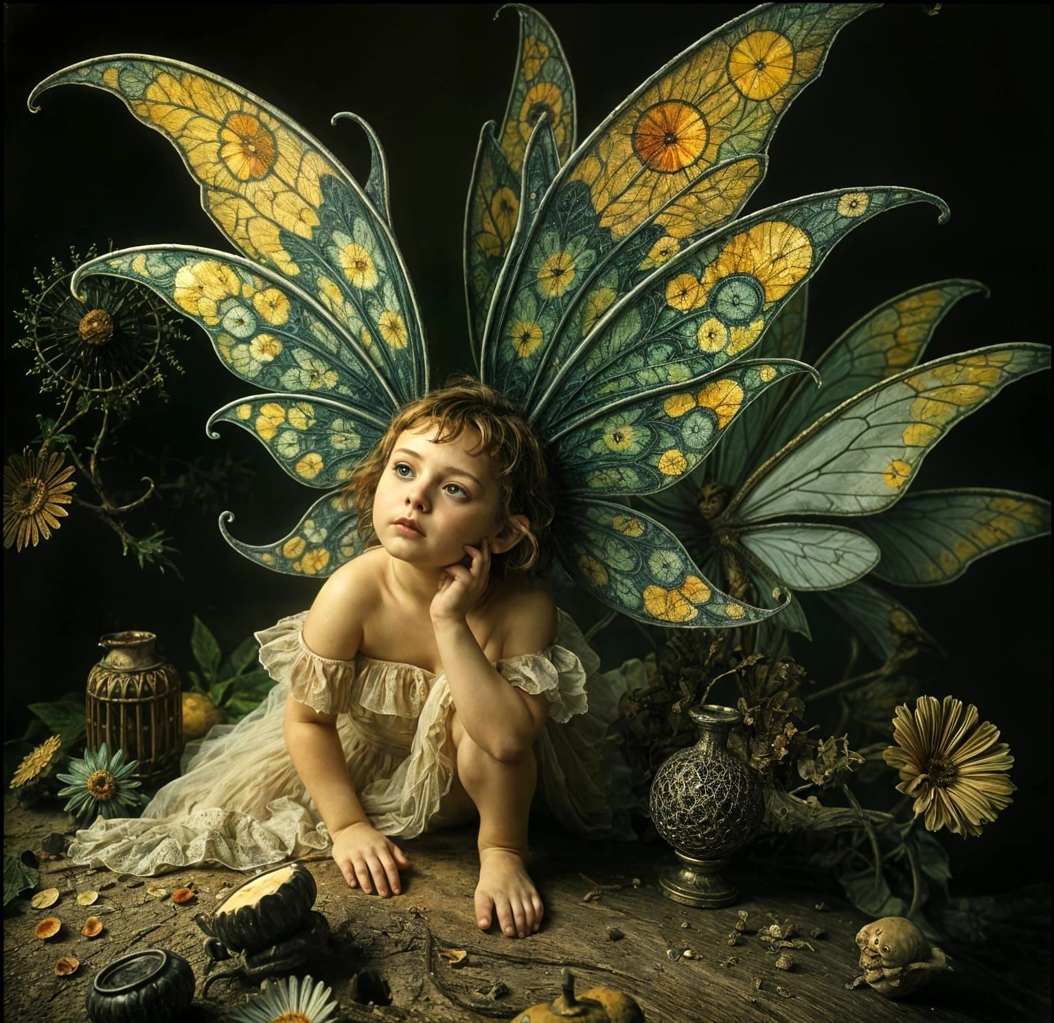 Fairies in a Surreal Tim Burton Style