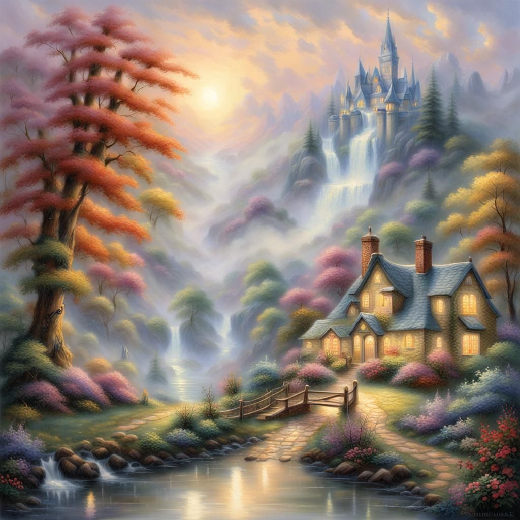 Ethereal KotLC Choralmere in a Hyperdetailed Fantasy Landsca...