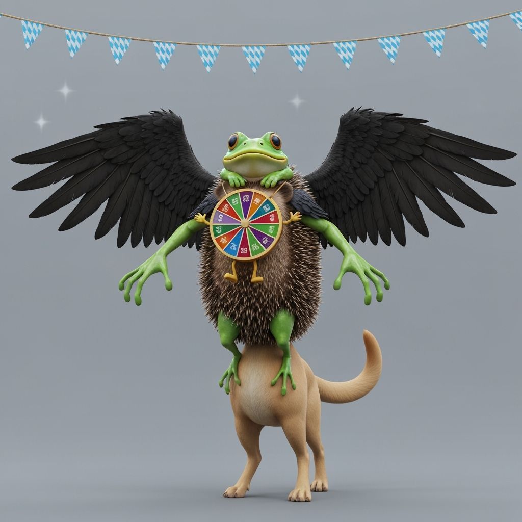 Fantastical Creature: Hedgehog-Labrador-Frog Hybrid in 3D An...