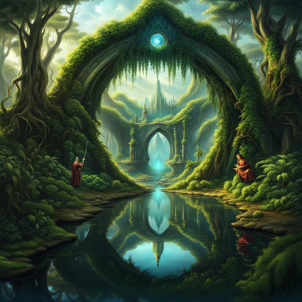 Plant Wizard Opens Soul Portal in Magical Forest