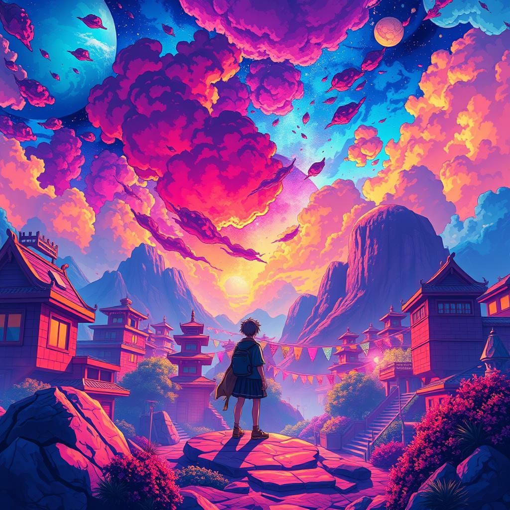 Anime-Inspired Art in Studio Trigger Style