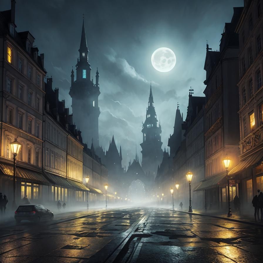 Mystische Stadt am Abend...