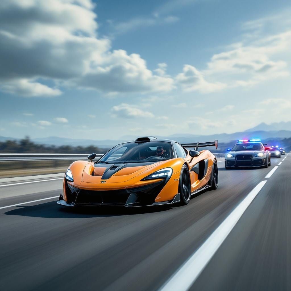 McLaren Leads High-Speed Police Chase on Highway