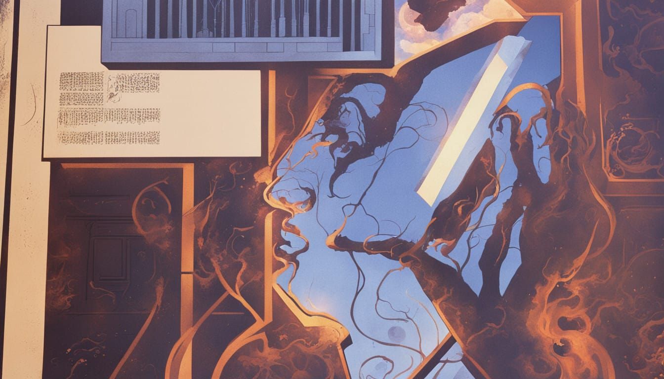 Ethereal Gateway to a Distant Galaxy in a Vibrant Cosmic Lan...