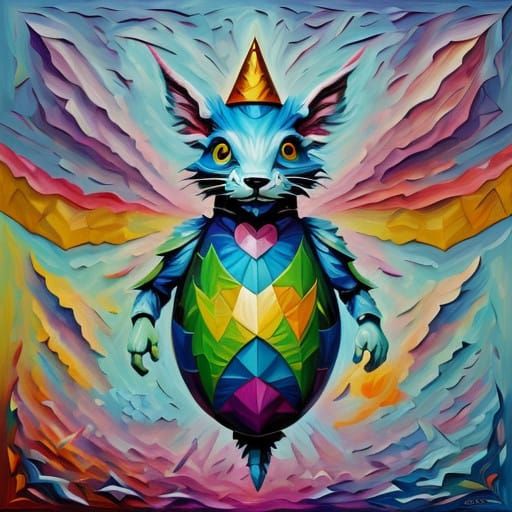 Vibrant Geometric Forms Emerge as Living Beings in Dreamlike...