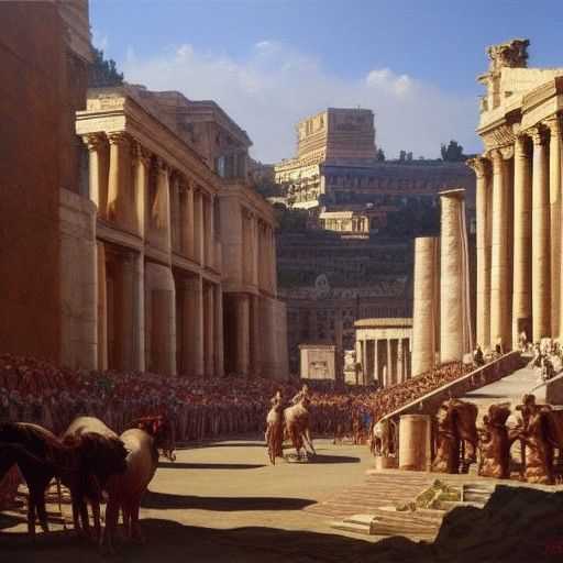 Roman Empire: Oil Painting of Ancient Grandeur