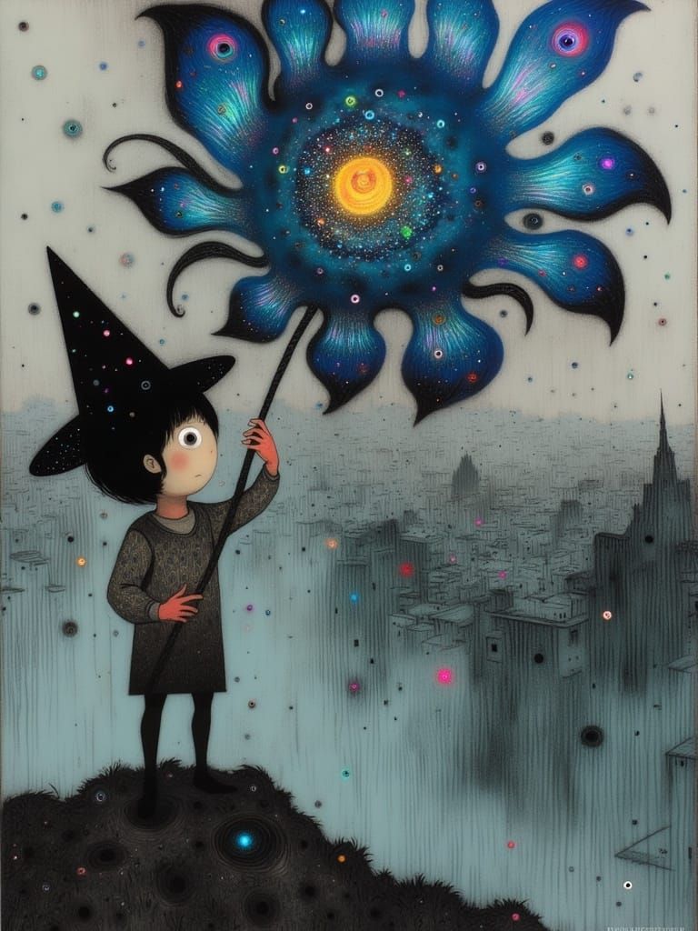 Wizard of Oz in Geometric Art Deco Style