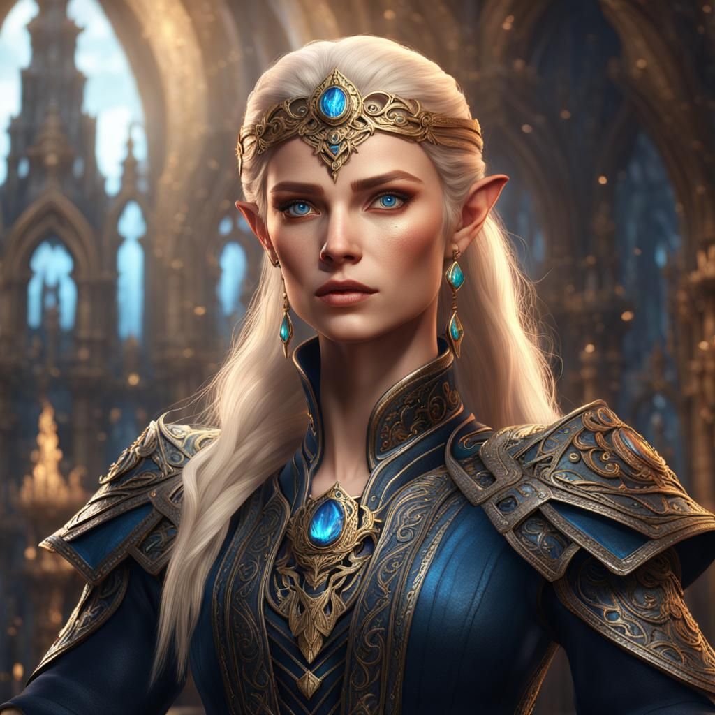 Eladrin Noble Woman in Detailed Matte Painting