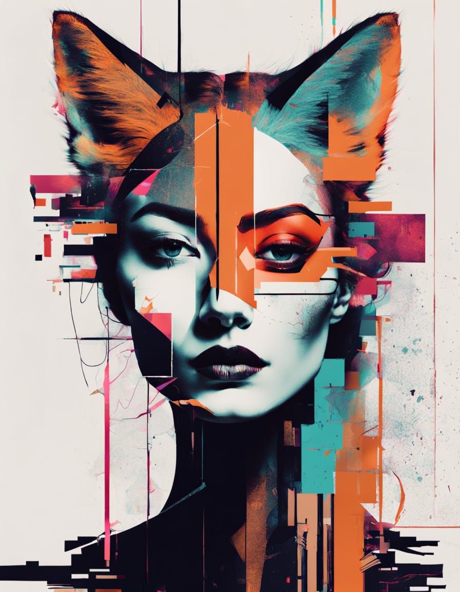 Grotesque Beauty in Vibrant, Light-Filled Flux Art