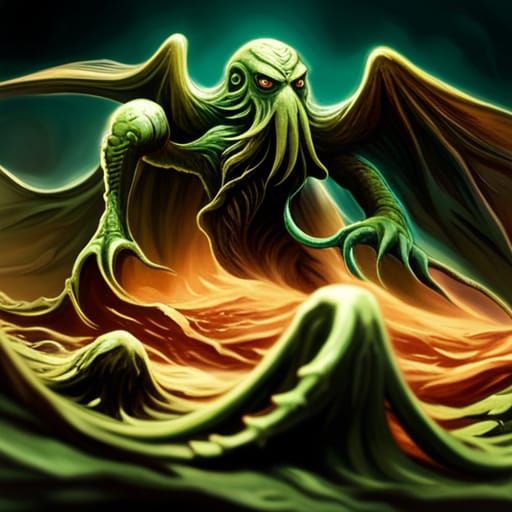 Cthulhu in Miniature R'lyeh Horror Model