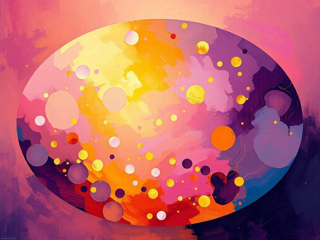 Evocative Oval Masterpiece in Fauvist Style