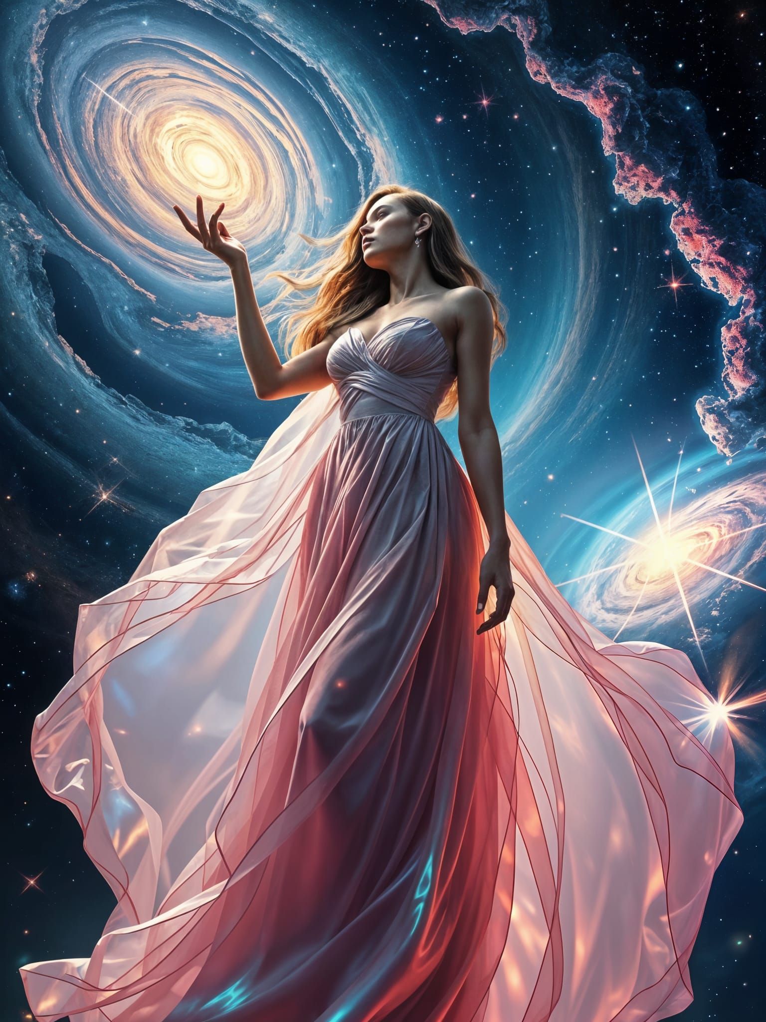 Sci-Fi Alien Woman: Hyperdetailed Digital Illustration