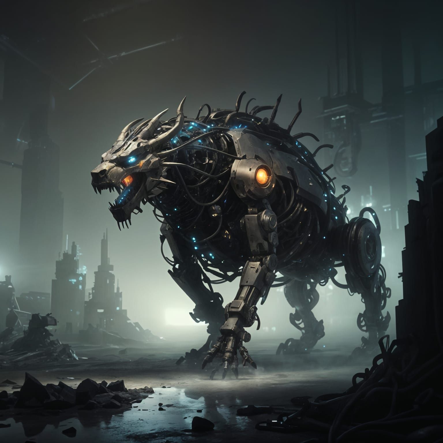 Hyperdetailed Robotic Chimera: A Surreal Fusion