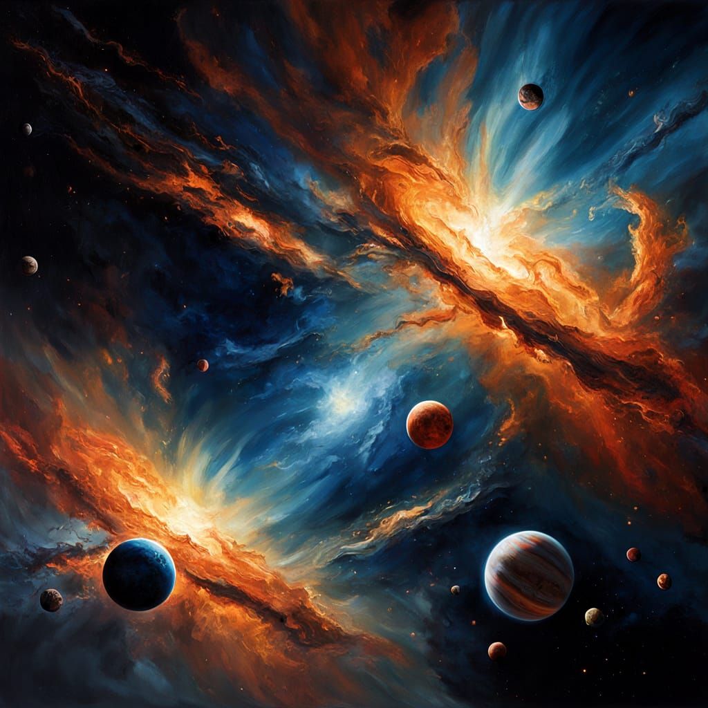 Divine Light Strikes Cosmic Dust in Baroque Style