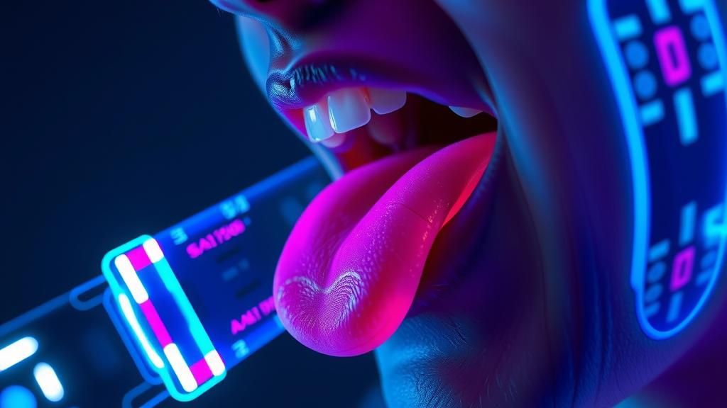 AI Scanned Human Tongue: Photorealistic Close-Up