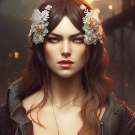 Dark Fantasy Portrait of a Muscular Dockworker