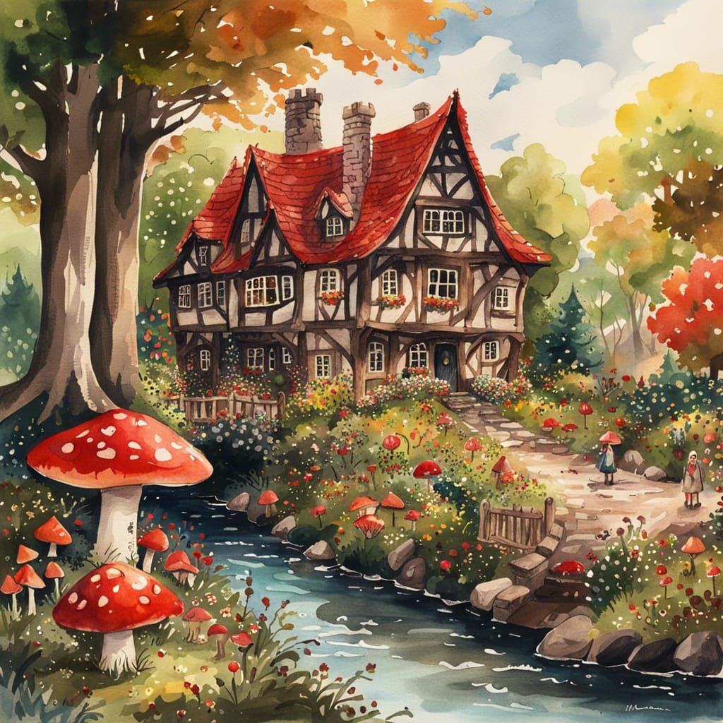 Fairytale Cottagecore Restaurant in Gothic Fantasy Style