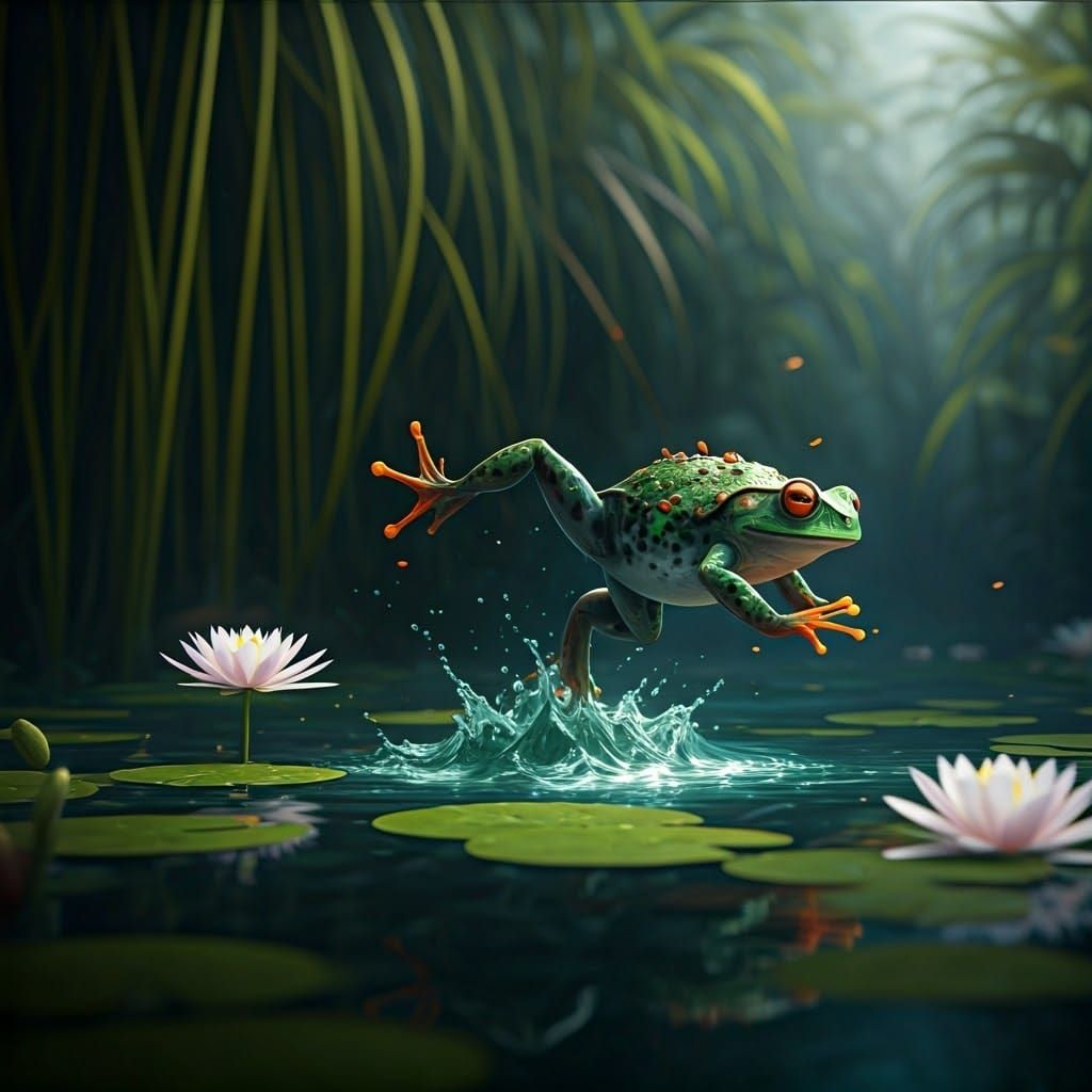 Frog's Leap: Detailed Matte Painting in 8k