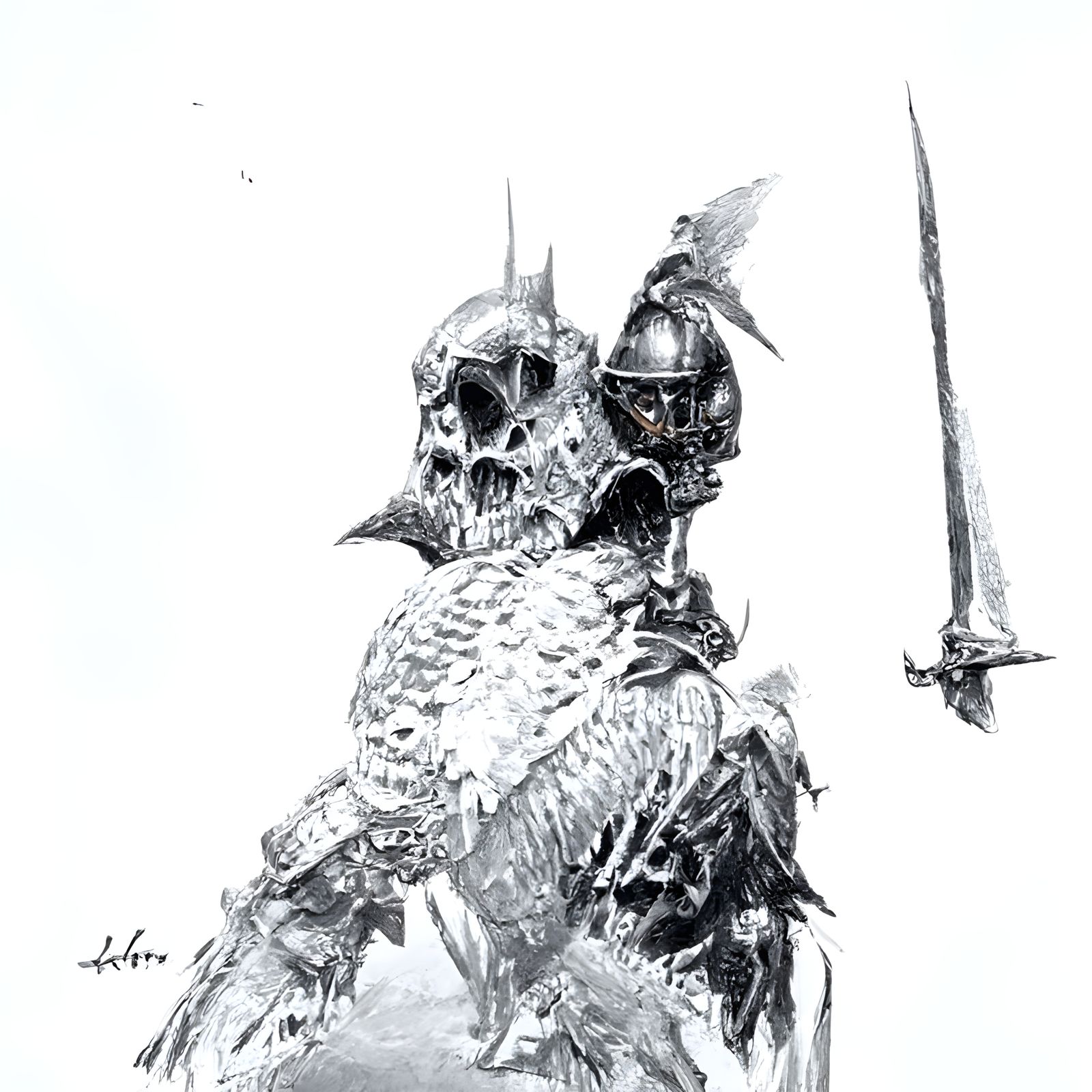 Hawk Skull Knight in Iron Armor