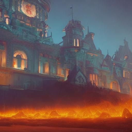 Fiery Crown in Dramatic Fantasy Concept Art