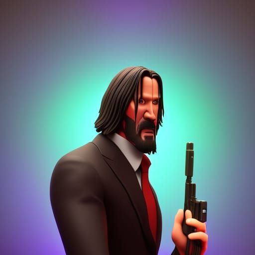 John Wick Reimagined as 3D Digital Art