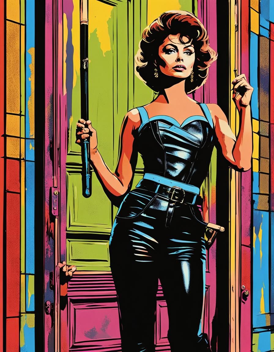 Sophia Loren Pop Art Screen Print in 8K